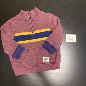 OshKosh B'gosh 12m Burgundy and Yellow Striped Sweater